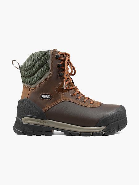 BOGS Boots Deutschland - Bedrock Shell 8" Comp Toe Arbeitsschuhe Herren Braun Multi DE53640